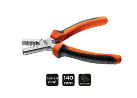 Szczypce do zaciskania końcówek 0,25 - 2,5mm2 zaciskarka