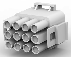 Obudowa złącza 12-pinowe 3-rzędowe raster: 6.35mm TE Connectivity Męski Montaż na kablu Universal MATE-N-LOK Złącze