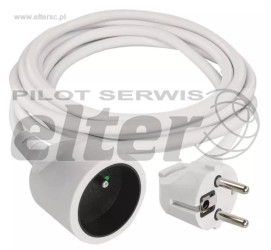 Przedł. sieciowy 2,0m 16A biały wt/gn