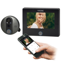 Wizjer Video DV-3 4,3" z nagryw. na kartę MicroSD, z dwonkiem do drzwi, W