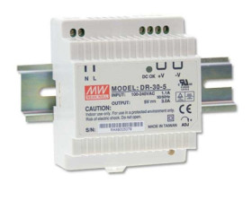 DR-30-24 zasilacz impulsowy na szynę DIN 24V / 1,5A / 30W