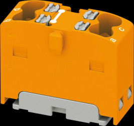 1046619 PTFIX distribution block, 4 x 1.5, orange