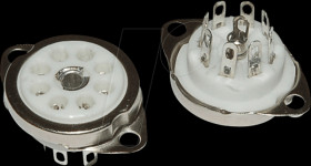 RIMLOCK DR.KER. Tube socket, B8A, 8-pin, wire/chassis