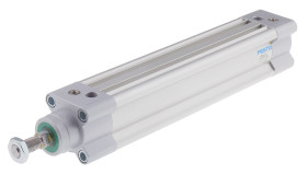 Siłownik pneumatyczny z tłoczyskiem skok: 150mm Festo Ø 32mm dwustronnego działania Action 295.1mm z amortyzacją