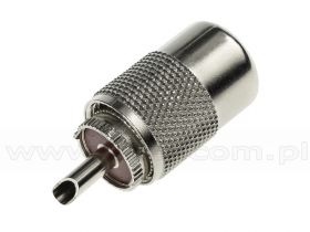Złącze męskie UHF nakręcane na przewód: (RG11)