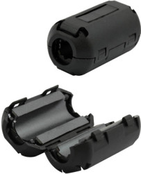 Folding ferrite, cable Ø 9 mm, (L x Ø x H) 43 x 20.6 x 22.5 mm, 600 03 26