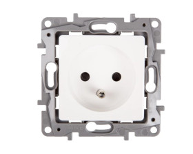 NILOE Gniazdo pojedyncze z/u 16A IP20 z przesłonami białe 664536