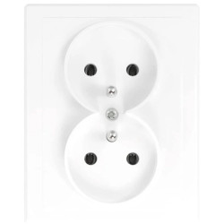 JOWISZ Gniazdo podwójne z/u białe GPt-6 Jw