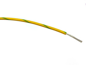 Przewód montażowy 1mm²mm² Zielony/Żółty RS PRO PVC 18 AWG 1,5 kV AC dł. 100m 32/0,2 mm +85°C Norma wojskowa 61-12 część