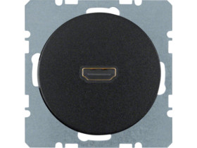 BERKER R.1/R.3 Gniazdo HDMI z przyłączem 90° czarny 3315432045 HAGER