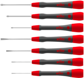 Screwdriver kit, PH0, PH00, PH1, 1.5 mm, 2 mm, 2.5 mm, 3 mm, Phillips/slotted, BL 60 mm, 260PK701