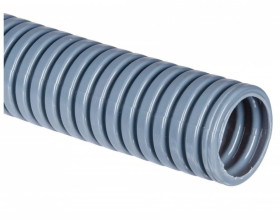 Peszel ochronny poliamidowy Ana-Quick PA6S roz.12 rura karbowana elastyczna 320N odporna na UV LSOH IP67 szary 50m