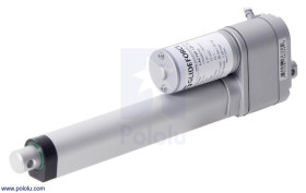 Pololu Glideforce LACT6P-12V-10 Light-Duty Linear Actuator with Feedback: 25kgf, 6" Stroke, 1.1"/s, 12V