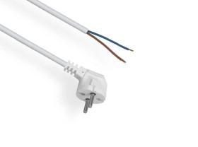 Przewód przyłączeniowy z wtyczką b/u OMY 2x1,5 2m PZ1,5-2-1