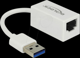 65905 Adapter USB 3.1 Gen 1 Type-A male>LAN compact white