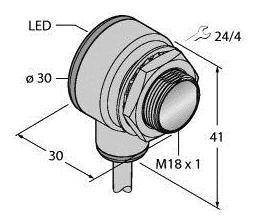 Czujnik dyfuzyjny Turck TM18AP6FF25 3042012 przełączanie światła 1 szt.