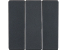 BERKER Q.1/Q.3/Q.7 Klawisz potrójny do wyłączników antracyt aksamit lakierowany 16656086 HAGER