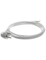 KABEL ZASILAJĄCY ZALEWANY 3x0,75 BIAŁY 3m