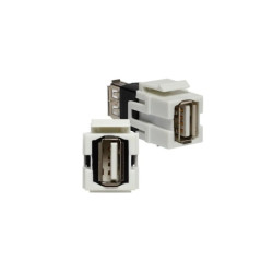 KOS45 Moduł Keystone - gniazdo multimedialne USB biały 500451