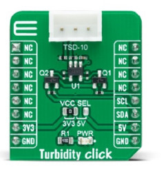 Narzędzie rozwojowe z kategorii „czujniki&#148;, do uzytku z: MikroBUS, Płyta rozszerzenia, Turbidity Click