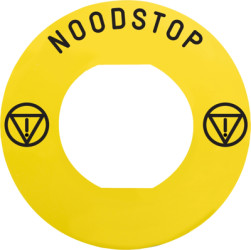 Label, Ø 60 mm, round, for emergency stop pushbutton, ZBY9530M