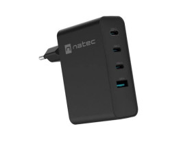 Ładowarka sieciowa NATEC RIBERA GAN 3X USB-C + 1X USB-A 100W czarna NUC-2234