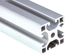 Profil 40 x 40 mm RS PRO Profil rozpórki długość 2000mm rozmiar rowka 8mm liczba rowków 3 Aluminium