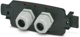 Front plate, rectangular, PC, (W x H x D) 196 x 34 x 62 mm, black, 1135275