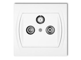 LOGO Gniazdo antenowe RTV-SAT końcowe 15dB biały LGS KARLIK