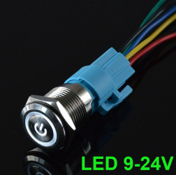 Przełącznik hermetyczny 250V 3A bistabilny 16 mm ( biały )