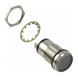 Lampka kontrolna do montażu panelowego 24V dc, biała 25.4mm LED Srebro Dialight