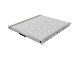 Wysuwana półka do szaf rack 19 500mm szara lanberg (1u/445x500mm udźwig do 35kg, montaż 4 punktowy) AK-1021-S
