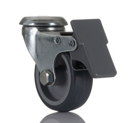 Koło samonastawne średnica kabla 50mm Pojedyncza śruba Tente 30kg wysokość całkowita 66mm