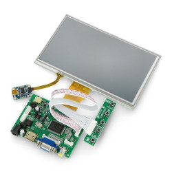 Ekran dotykowy rezystancyjny TFT 7''1024x600px - HDMI/VGA NTSC/PAL - kompatybilny z Raspberry Pi - Adafruit 2395
