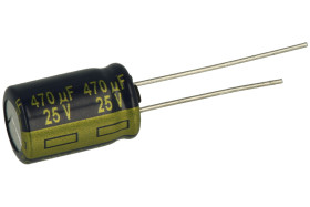 Kondensator; niskoimpedancyjny; elektrolityczny; EEUFC1E471; 470uF; 25V; FC; fi 10x16mm; 5mm; przewlekany (THT); luzem; Panasoni
