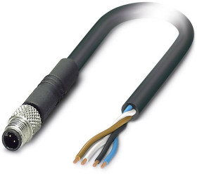 Kabel do czujników/elementów wykonawczych Phoenix Contact SAC-4P- 5,0-PVC/M 8FS BK 1526282, kabel, otwarte końcówki, 1 s
