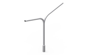 OG Wysięgnik lampowy dwuramienny na słup oświetleniowy fi 60 mm 105stopni 40112202