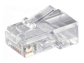 Wtyczka RJ45 do kabla płaskiego, 8-biegunowa do zaciskania na...