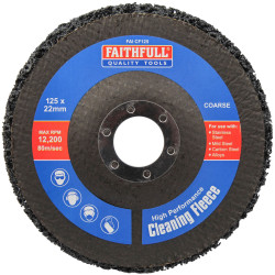 Faithfull FAICF125 Cleaning Fleece Disc Coarse 125 x 22mm