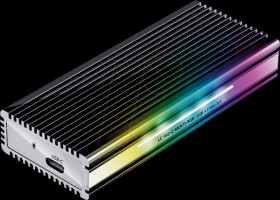 LC-M2-C-MULTI-RGB External M.2 SATA/NVMe SSD enclosure, RGB, USB 3.1