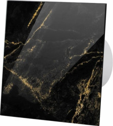 Panel szklany czarno-złoty marmur