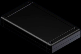 ABS enclosure, (L x W x H) 160 x 94 x 25 mm, black (RAL 9004), IP54, TB-1.9