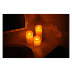 Świeca woskowa LED LTC 7.5x12.5 biała świeczka