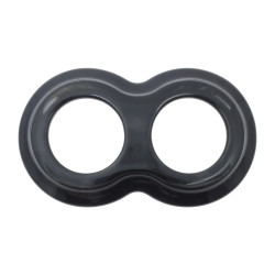 Ramka podwójna okrągła typu ósemka ceramiczna czarna Ceramic Loft