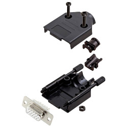 Encitech 6355-8053-11 D-Sub Receptacle set 15-pin Solder Bucket