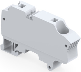 PI spring terminal block, push-in spring connection, 16 mm², 2 pole, 76 A, 8 kV, gray, 1SNK712010R0000