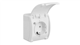 Koala Gniazdo Pojedyncze Schuko Natynkowe Wodoodporne Ip44 Białe 181-01