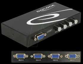 87635 Switch, 4-Port VGA, manual bidirectional