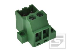 Złącze 2EHDRS-02P;2 tory;R=5.08mm; zielony; 12A/300V; na panel; Dinkle