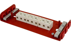 Puszka instalacyjna przeciwpożarowa przelotowa 9×2,5mm2 190x30x80mm 450V bez bezpieczników AWOP-925PP